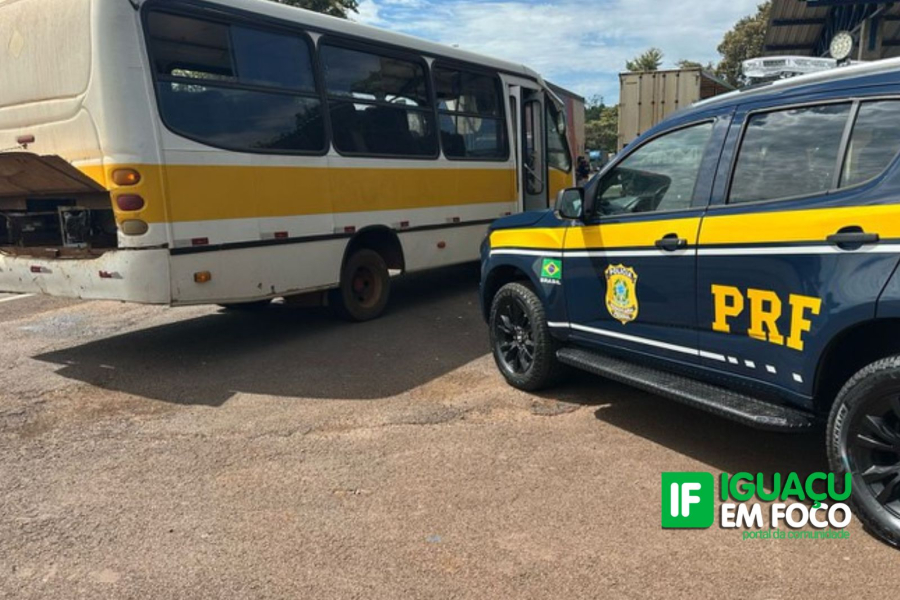 PRF flagra ônibus sem condições mínimas de transporte no Paraná